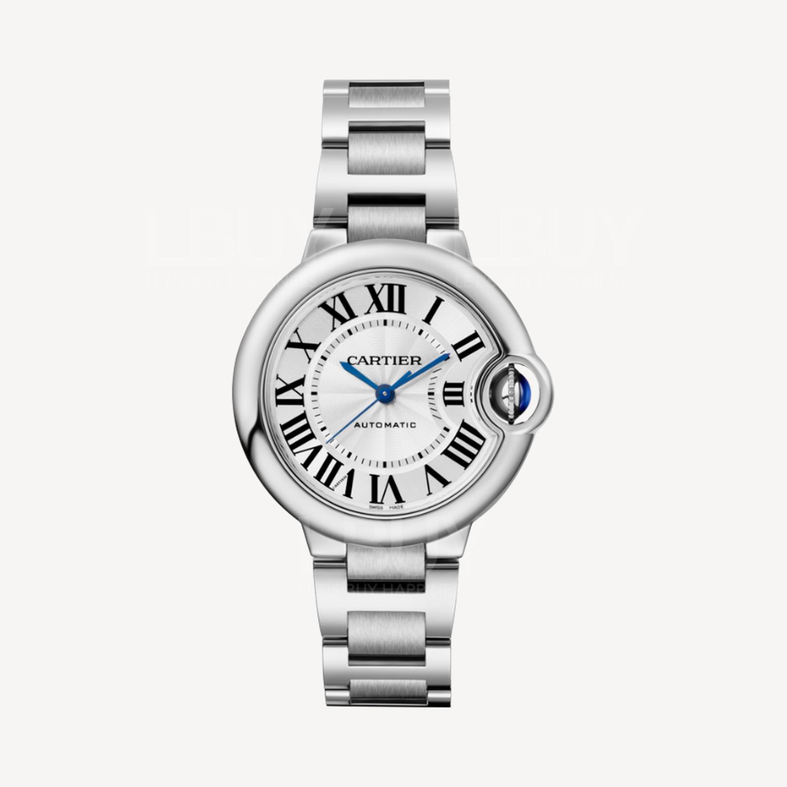 Cartier 卡地亞 Ballon Bleu de Cartier 33mm Steel Case Silver Dial Steel Bracelet WSBB0044