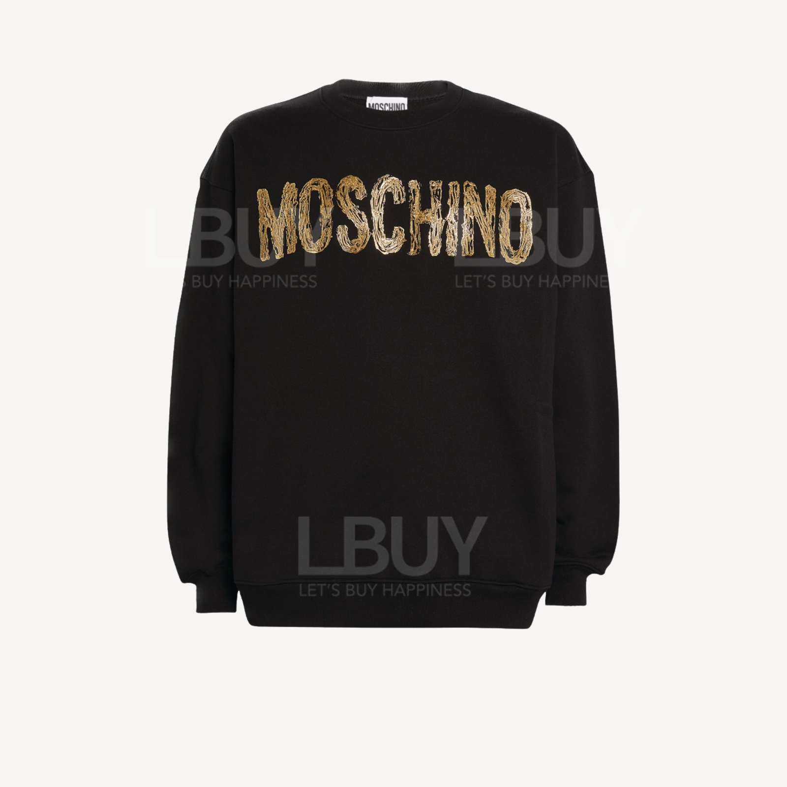 Moschino 黑色金字大Logo长䄂卫衣