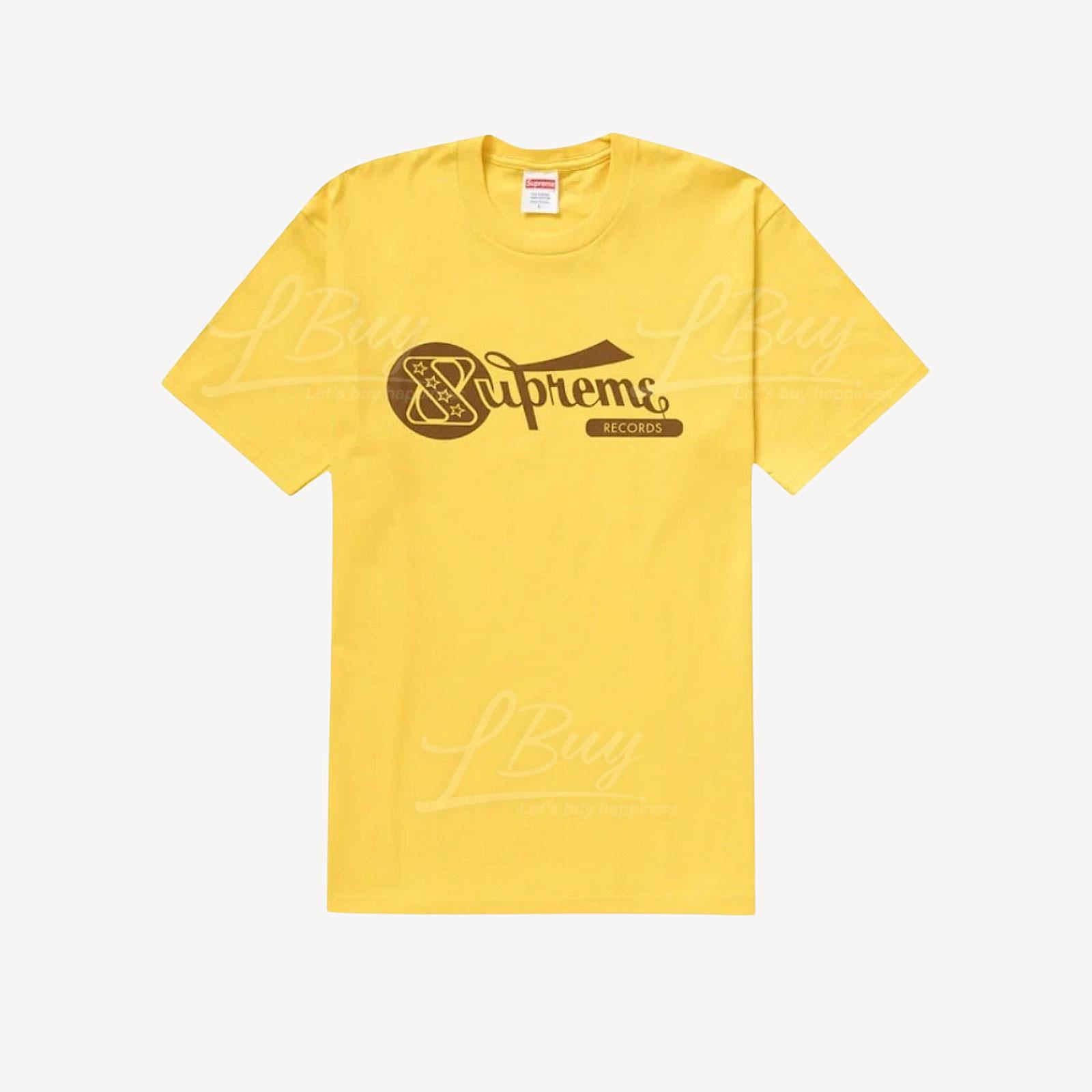 Supreme Records Short-Sleeved T-Shirt Yellow