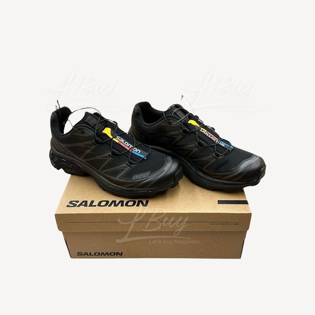 Salomon XT-6 越野运动鞋 黑拼彩色