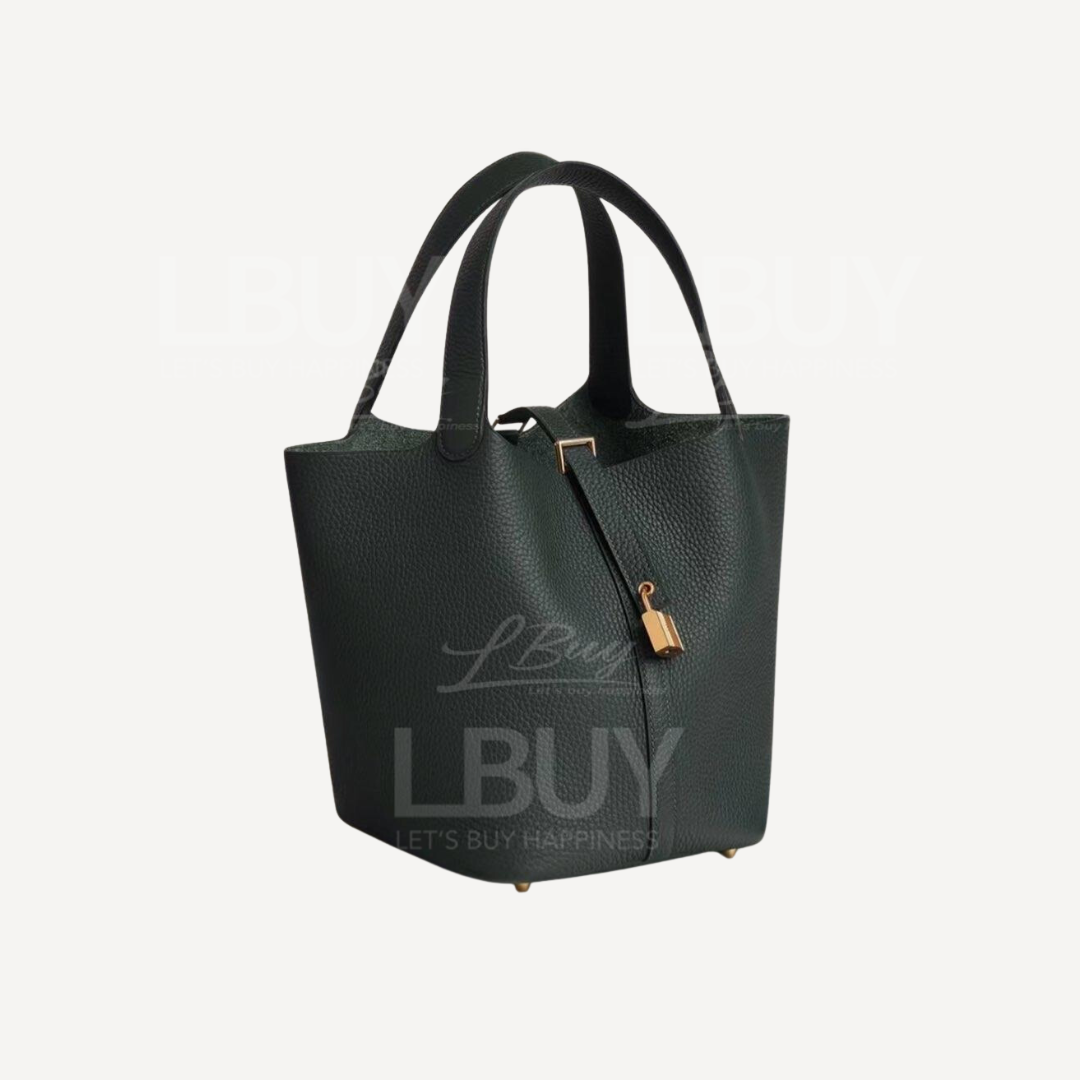 Hermes Picotin Lock 18 Bag 手挽袋 祖母绿 金扣