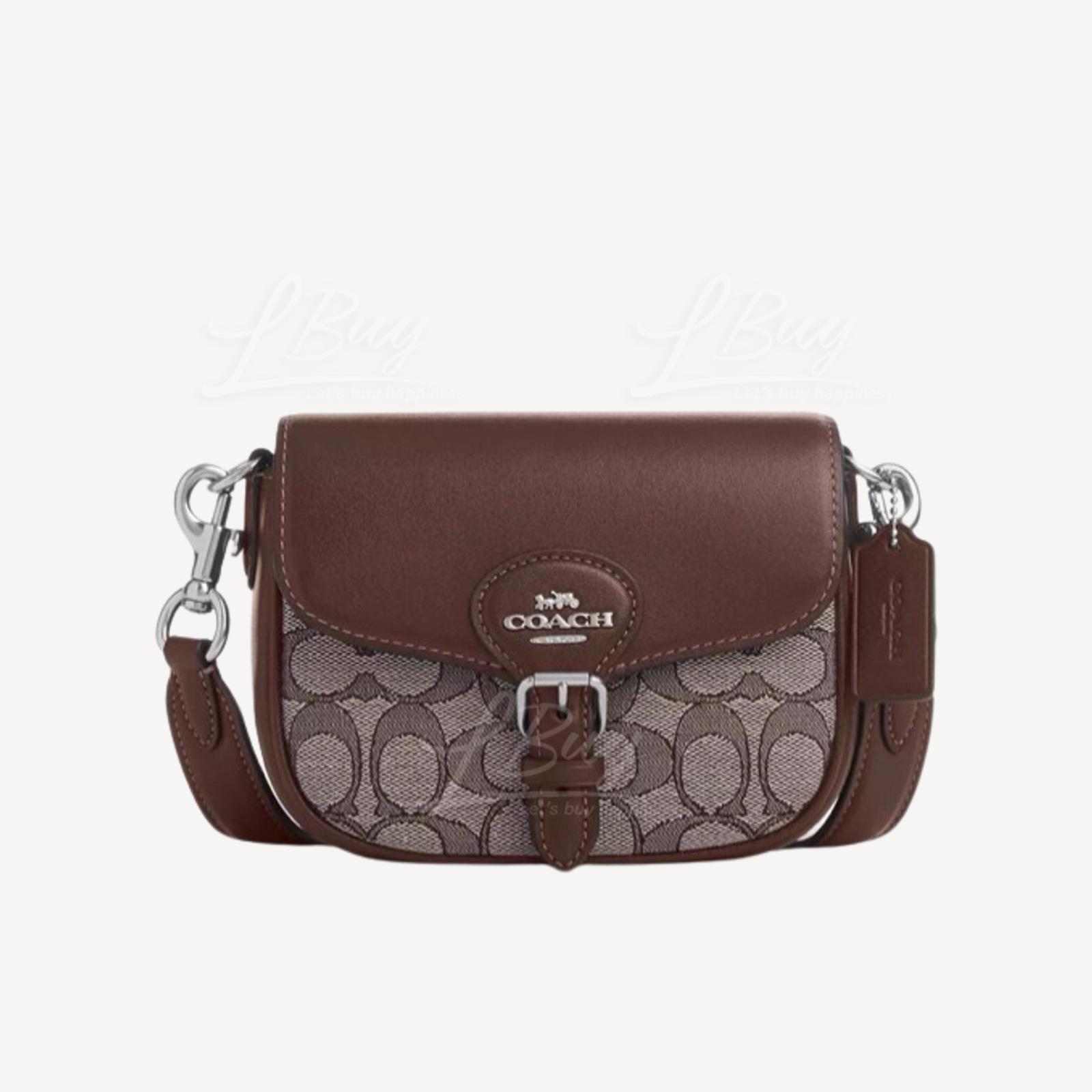 Coach Amelia Saddle Bag In Signature Jacquard
