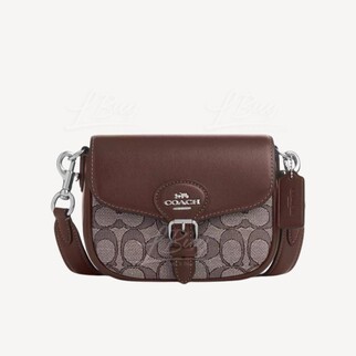Coach Amelia Saddle Bag In Signature Jacquard