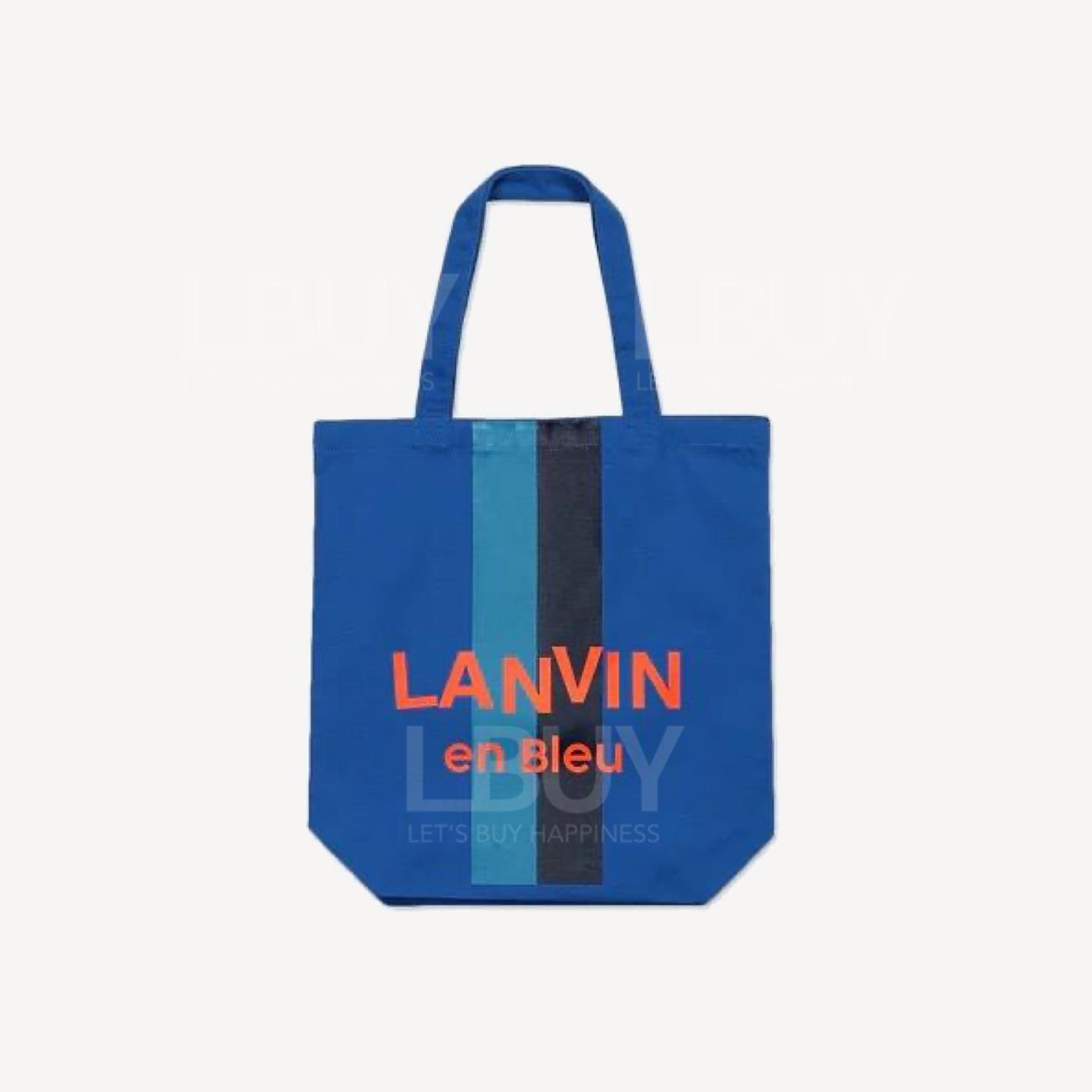 Lanvin eu Bleu Essential stripped tote bag