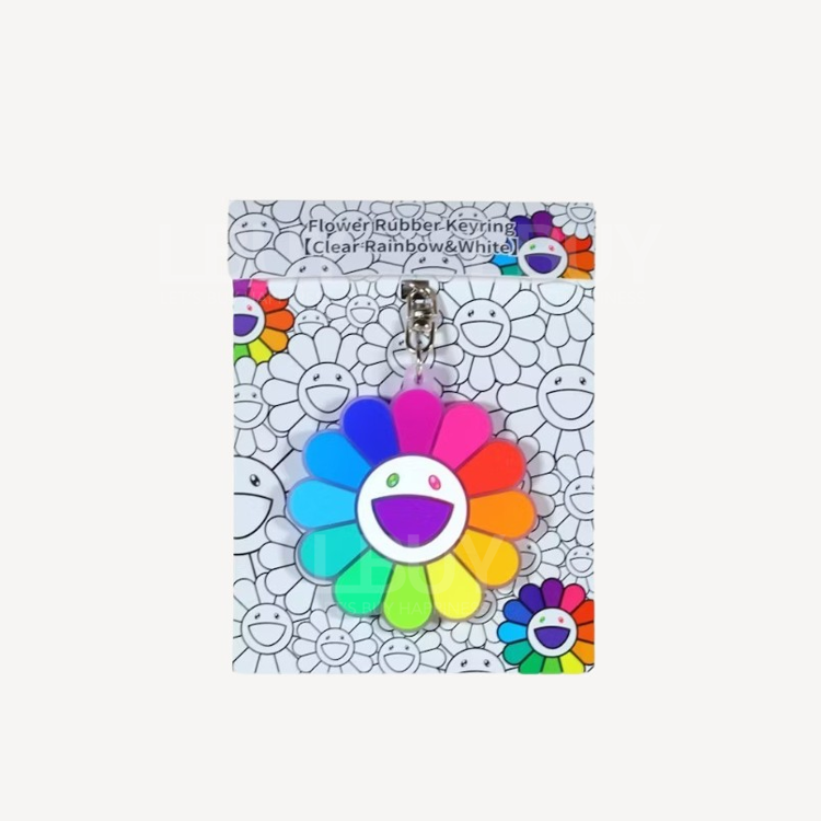 KYOTO 京都 村上隆展覽 FLOWER RUBBER 匙扣 MULTI WHITE