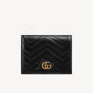 Gucci GG Marmont Leather Wallet Black 466492