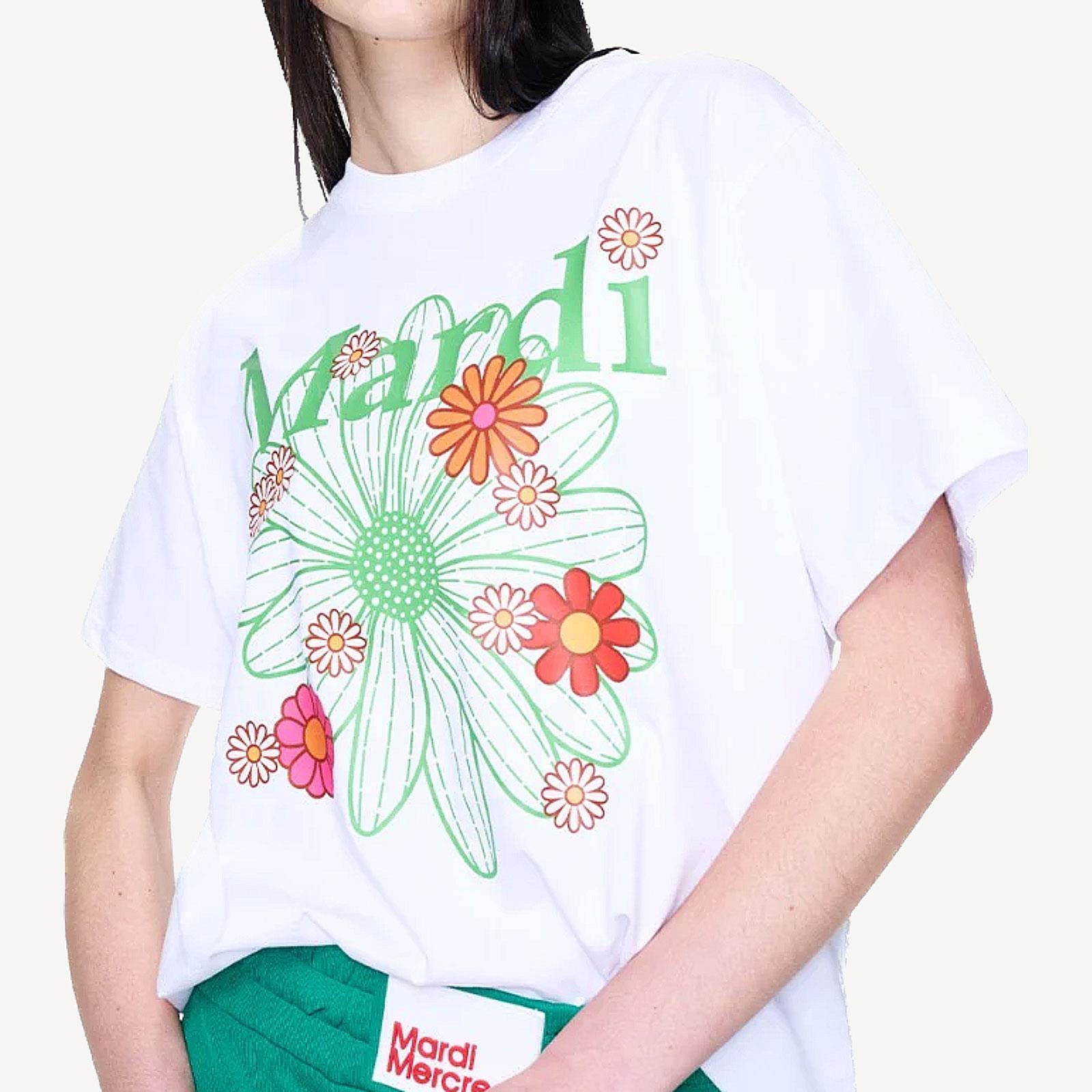 Mardi Mercredi Tee 白色 綠色Logo