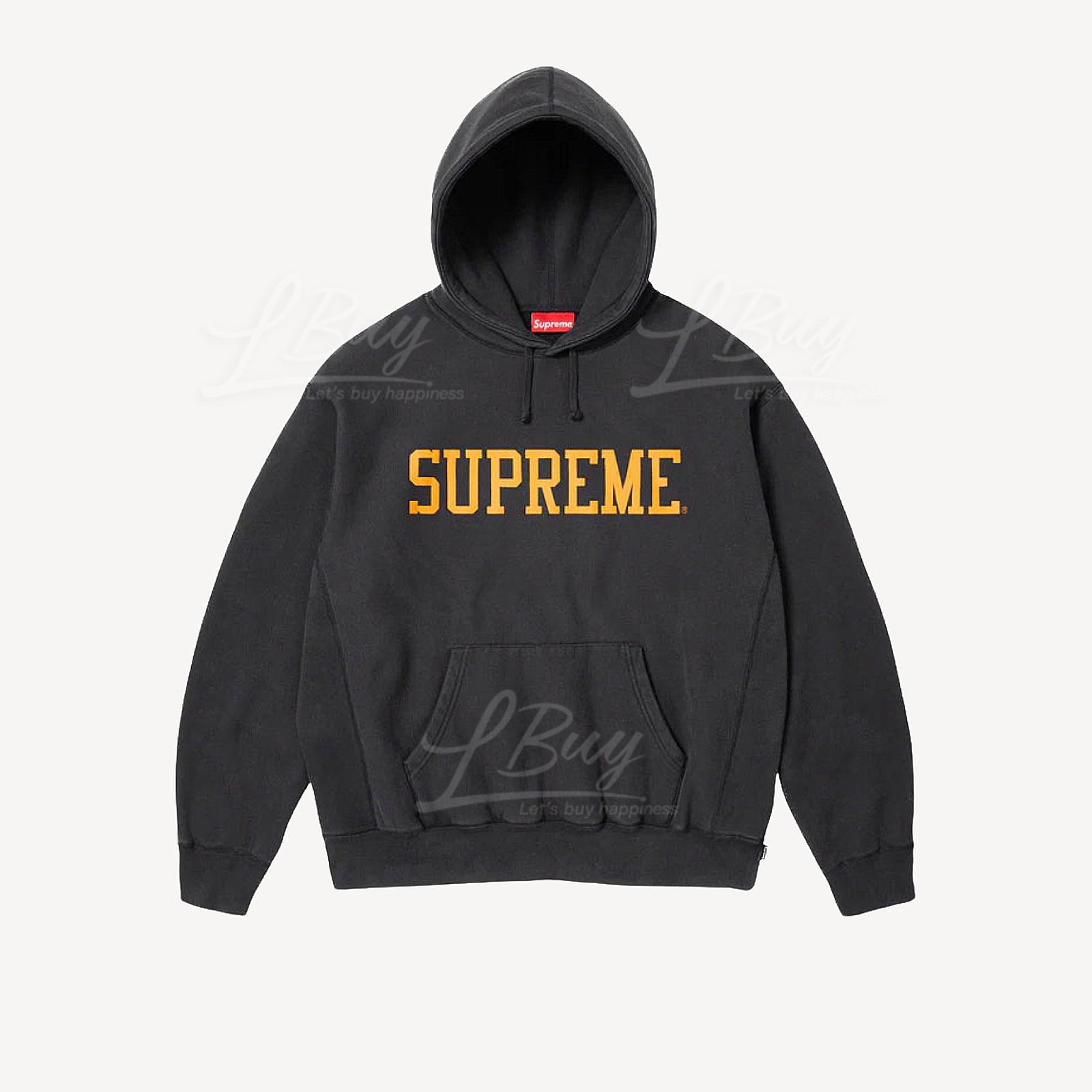 Supreme varsity hooded sweatshirts black