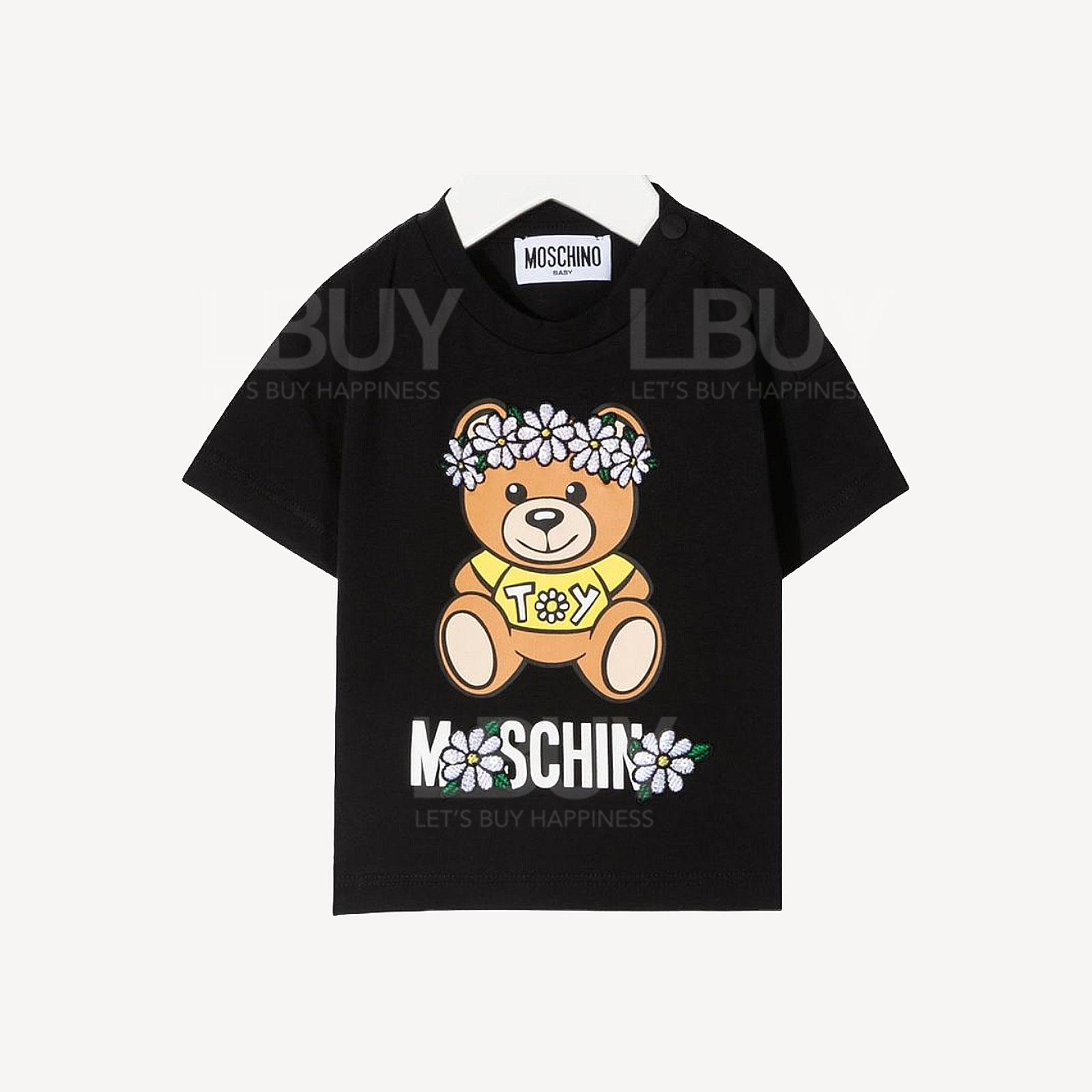 Moschino Kids 花環頭飾熊仔短袖T恤