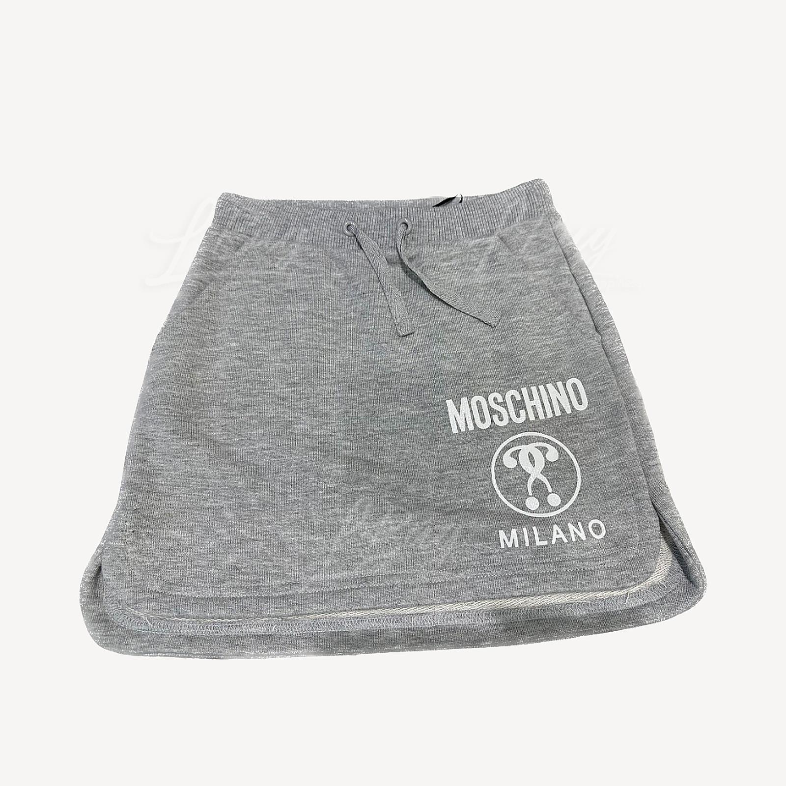 Moschino Kids 灰色棉質半截裙