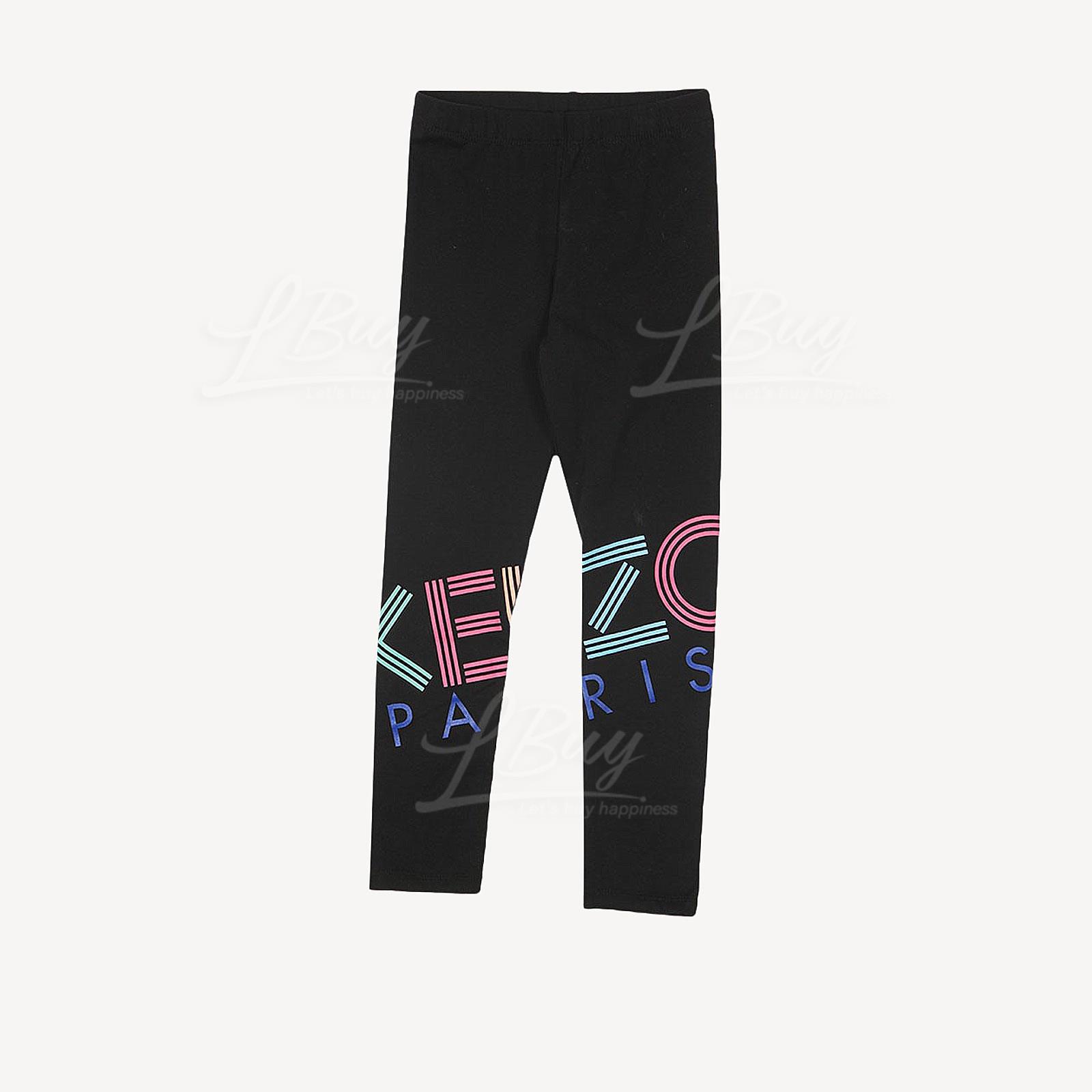 Kenzo Kids 黑色并彩色Logo leggings