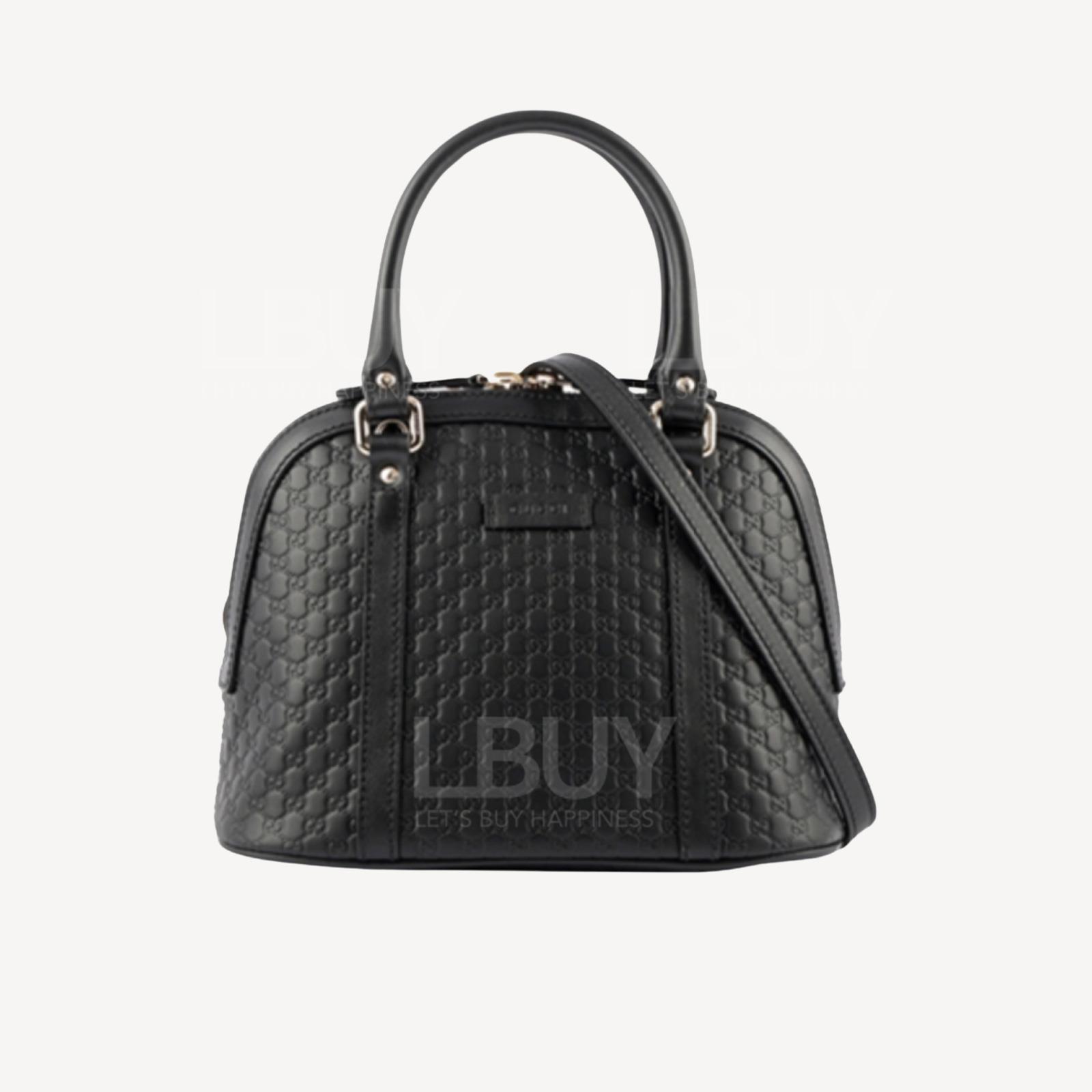 GUCCI Guccissima壓紋牛皮手提斜背二用包 黑色 449654