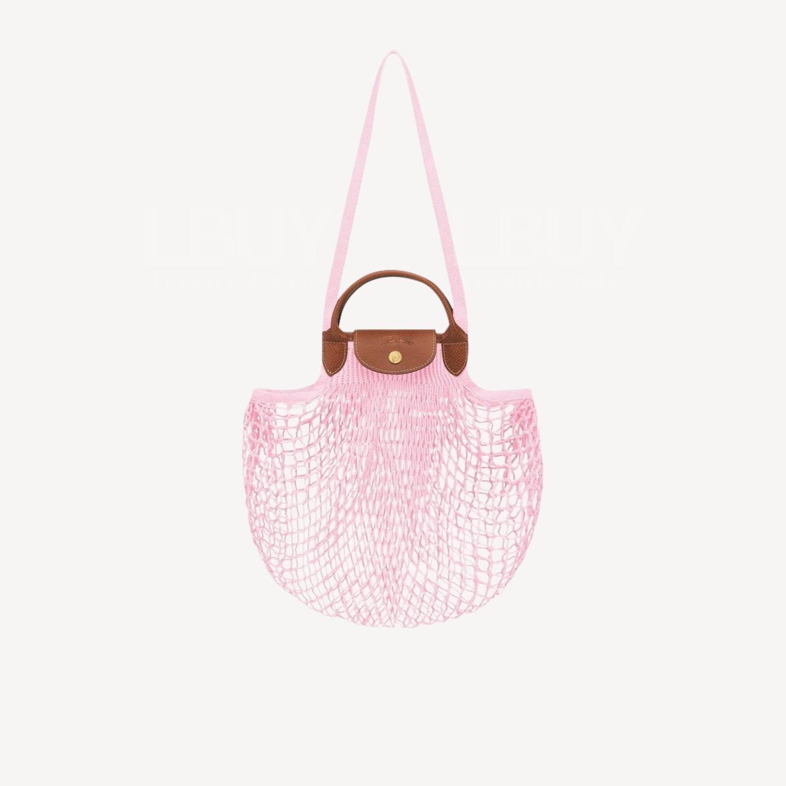 Longchamp Le Pliage Filet Mesh Bag Shoulder Bag L Blush