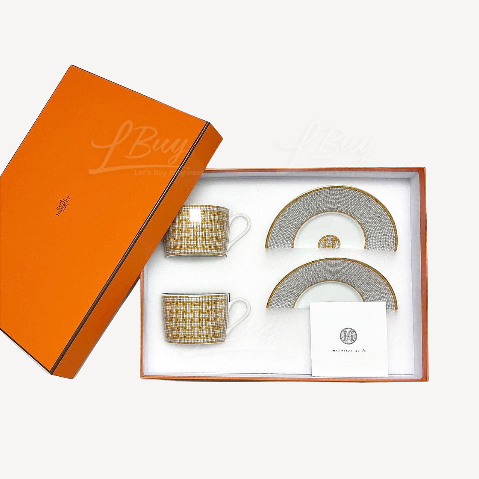 Hermes 24k Gold Mosaic Coffee Mug