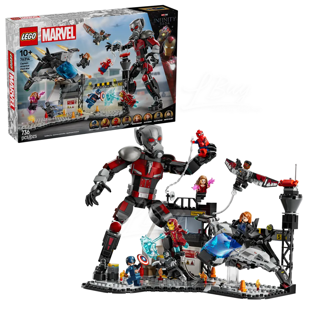 LEGO 76314 Marvel Captain America: Civil War Action Battle 10+