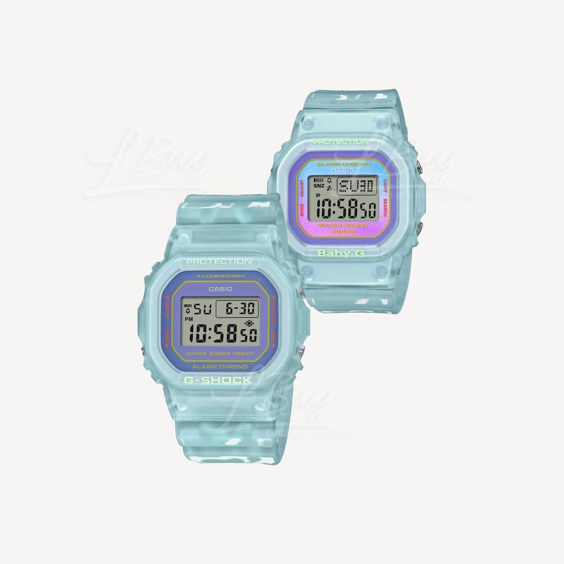 Casio G-SHOCK  BABY-G Summer Ocean Limited Edition Pair Watch SLV-21B-2
