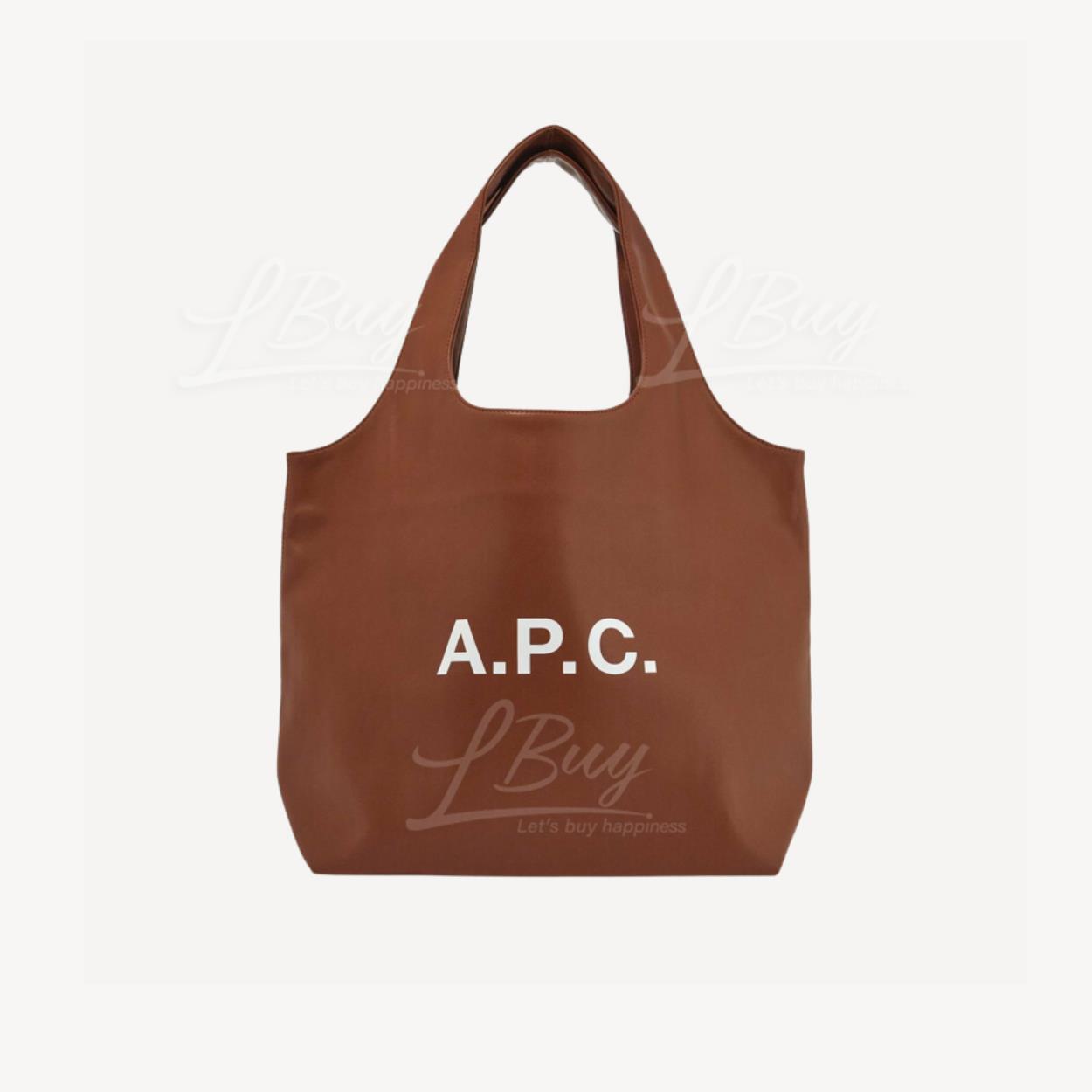 A.P.C. Logo Ninon Large Tote Bag 榛子色 大号手挽袋