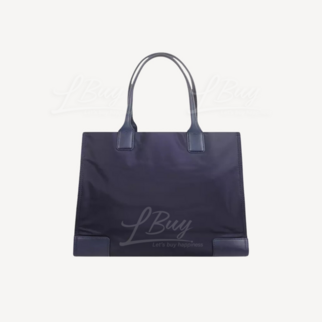 Tory Burch ELLA系列小号海军蓝色Logo Tote 88578-405