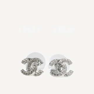 Chanel Silver CC Logo Earrings ABE100