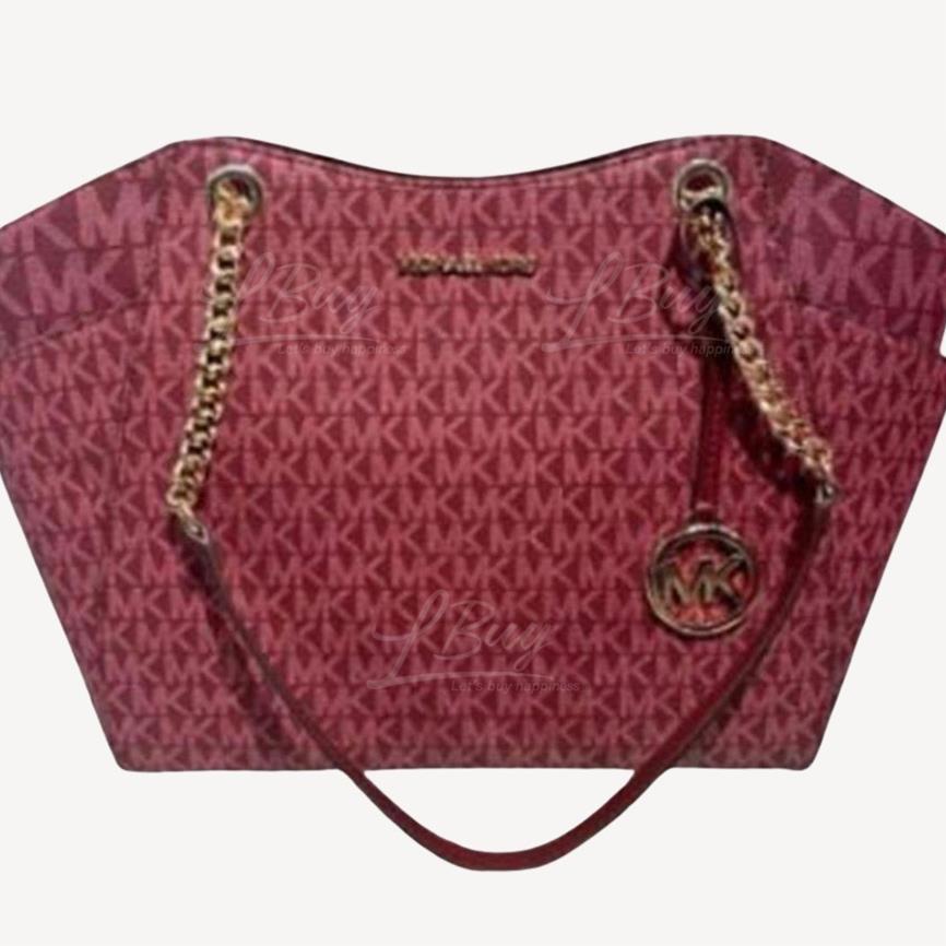 Michael Kors Jet Set Large Signature Logo Shoulder Bag 