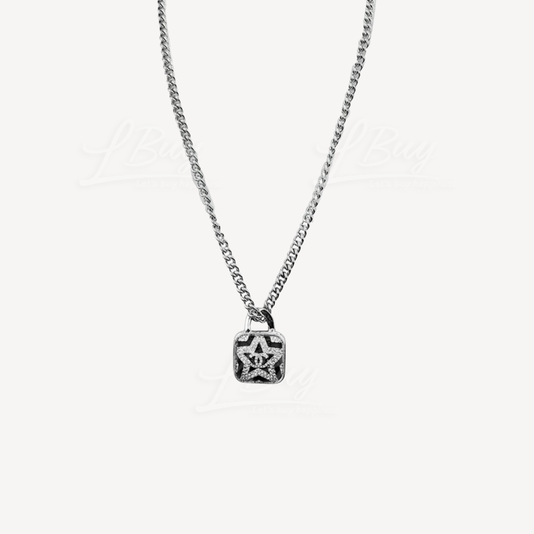 Chanel 黑色 星星 钻石项链 Necklace ABC047