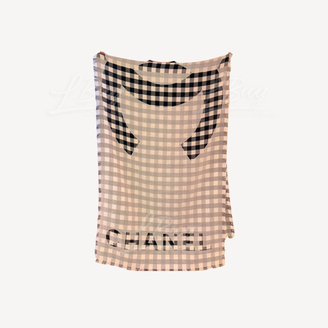 Chanel Logo Check Scarf AAA858