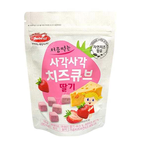 BEBEST CHEESE CUB(STRAWBERRY) 16g (12M+)