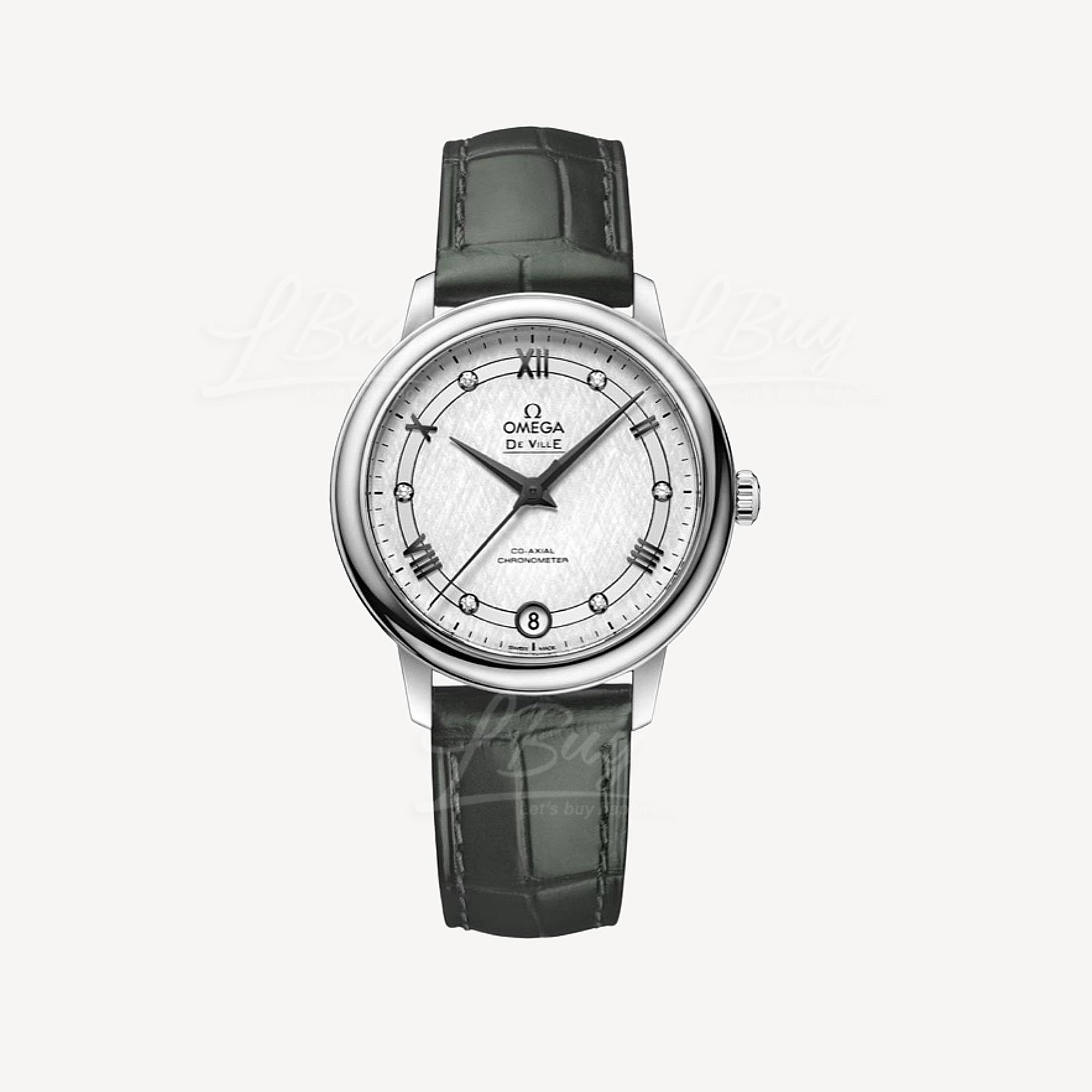 OMEGA 碟飛系列 典雅系列32.7毫米, 不銹鋼 配襯 皮表帶