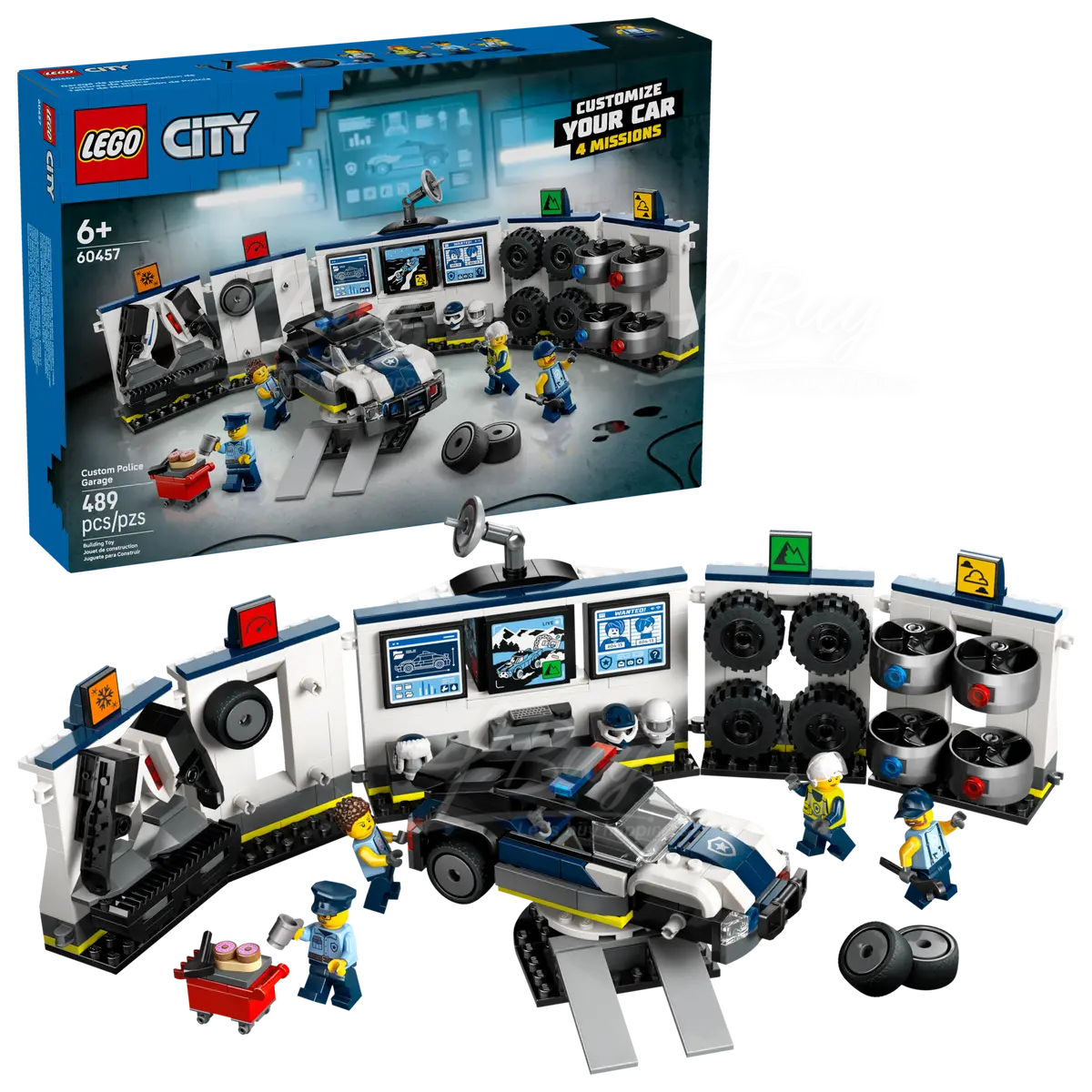 LEGO 60457 City 客制化警车车库 6+