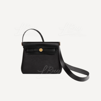 Hermes Herbag Zip 20 Bag 黑色金扣
