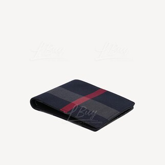Burberry 格紋對開8卡短夾銀包 80840641