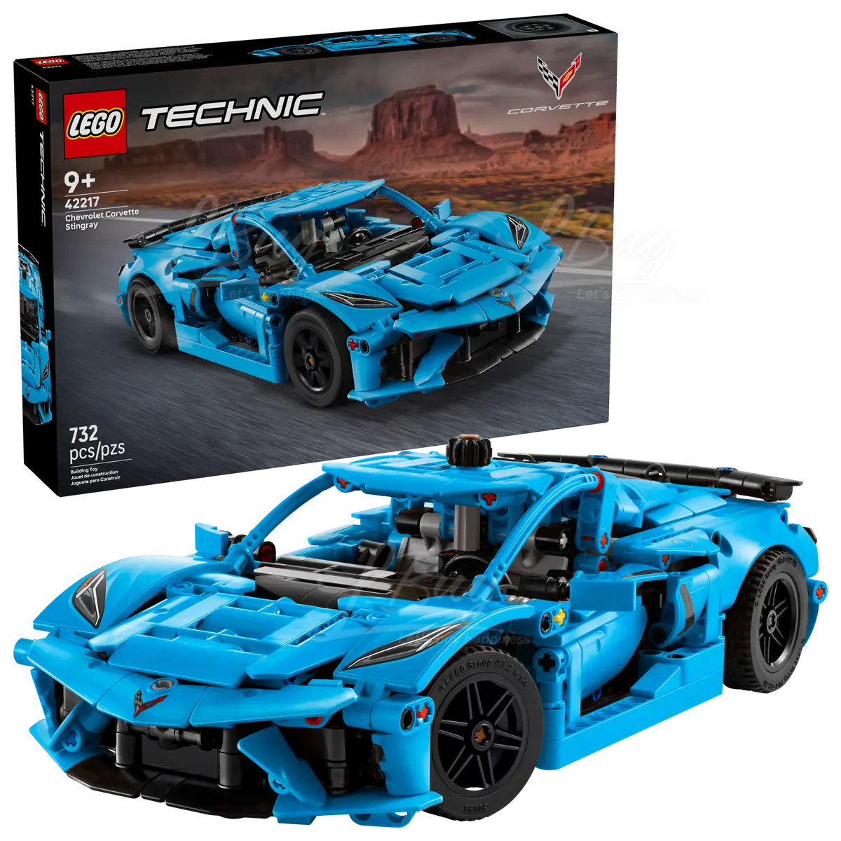 LEGO 42217 Technic Chevrolet Corvette Stingray Blue 汽車模型 9+