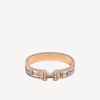 Hermes Clic H All Over Etriers Aube Bracelet 粉色 手鐲 手鈪