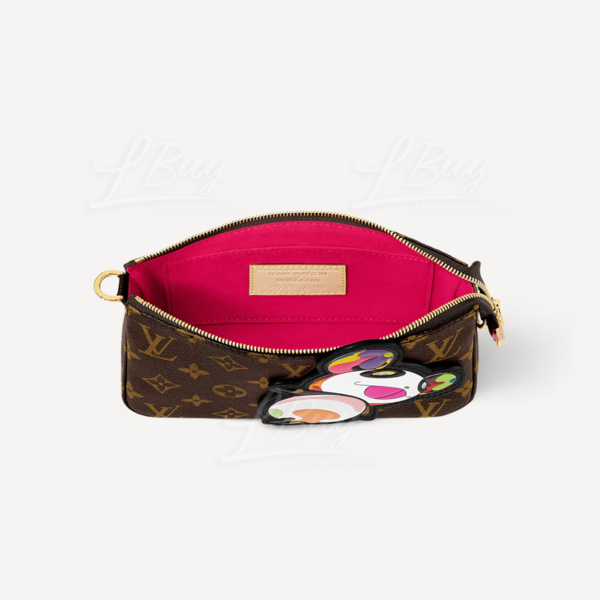 Louis Vuitton-LV x TM 村上隆熊猫侧背袋