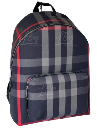 Burberry 红色拼深蓝色 背囊