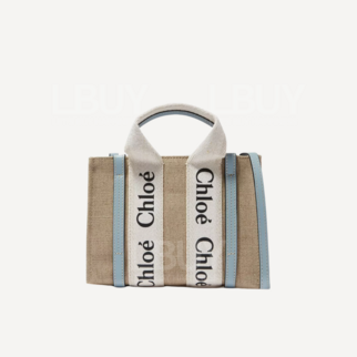 Chloe Mini Woody Tote Bag 水藍色邊 迷你手挽袋