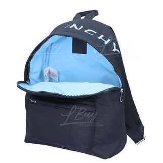 Givenchy Light Blue Logo Black Backpack