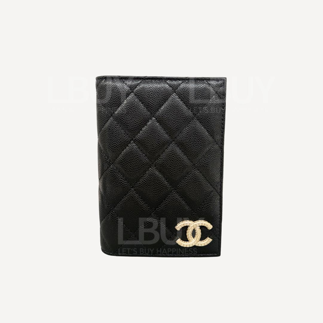 Chanel CC Logo Card Holder Black AP4718