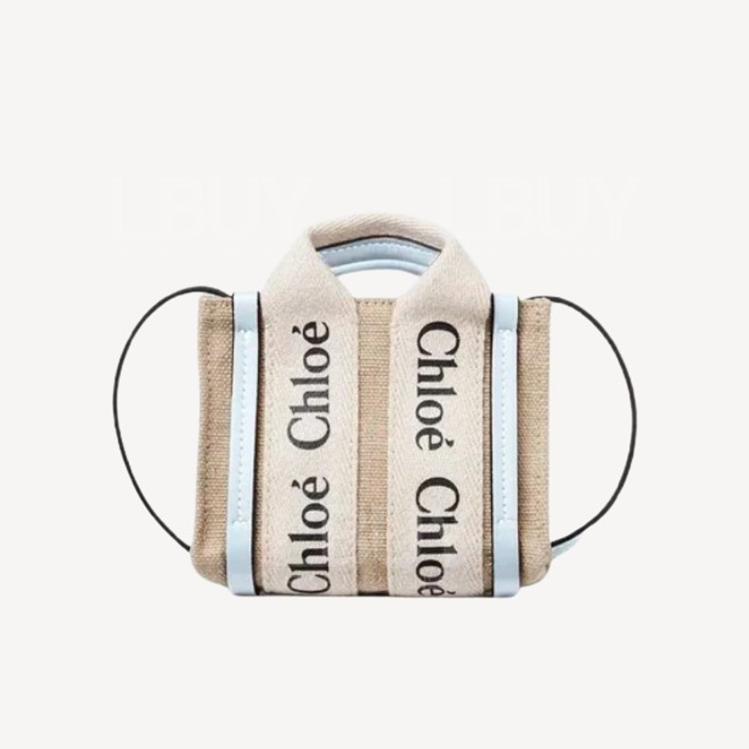Chloe Nano Woody Tote Bag 超迷你手挽袋斜孭袋 水藍色