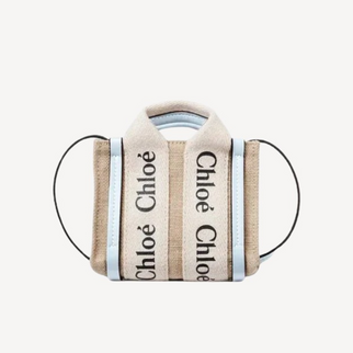 Chloe Nano Woody Tote Bag Super Mini Tote Bag Tote Bag Blue