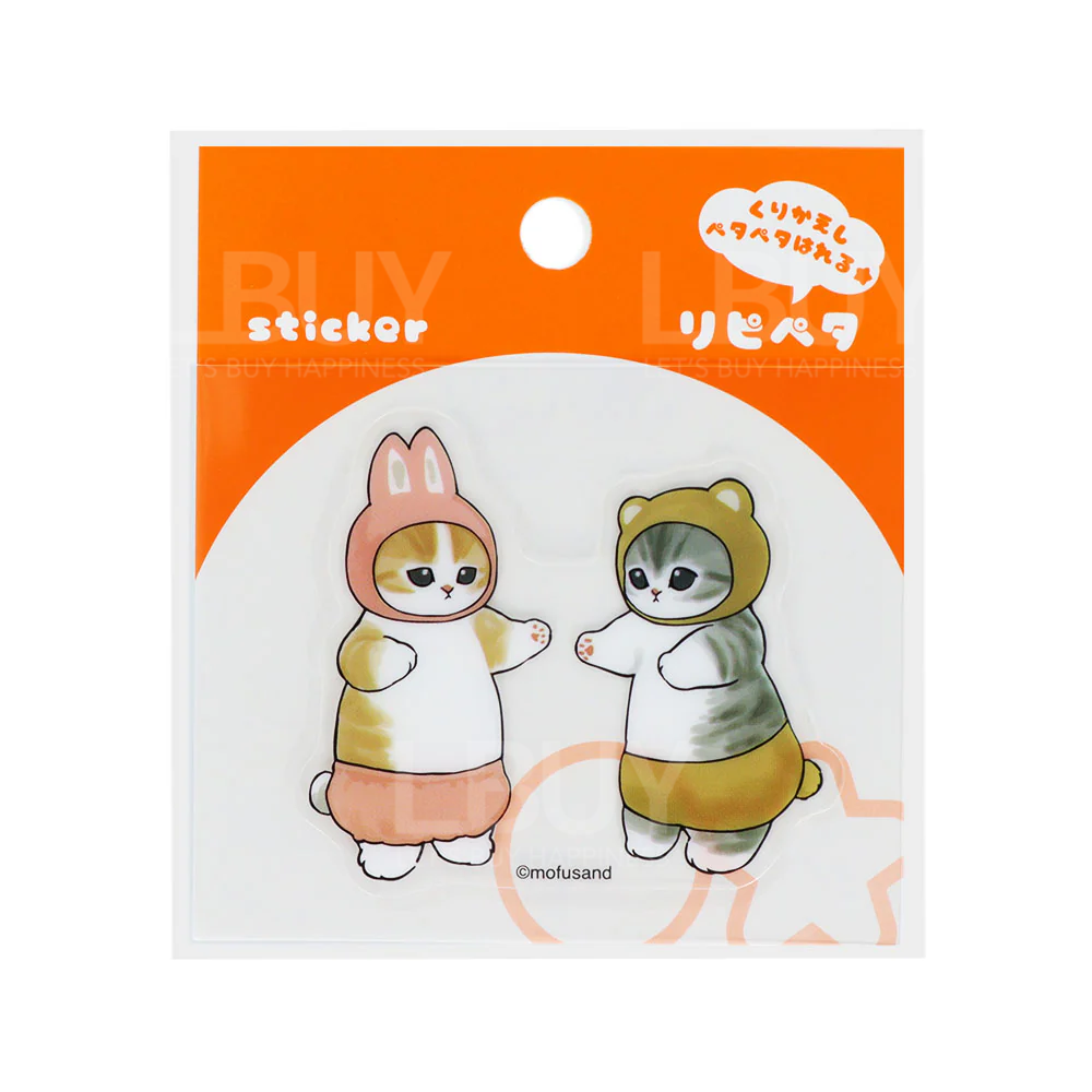 Mofusand 可重用貼紙 - 小兔 & 小熊