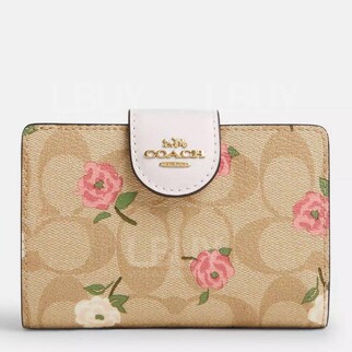 Coach Medium Corner Zip Wallet In Signature Canvas
