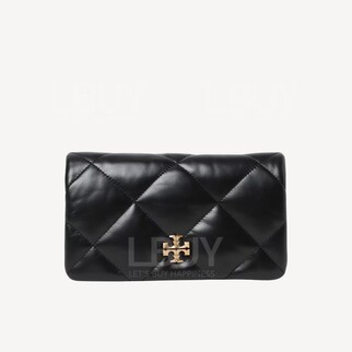 Tory Burch Kira Shining Logo Diamond Quilted Crossbody Bag Black 158624