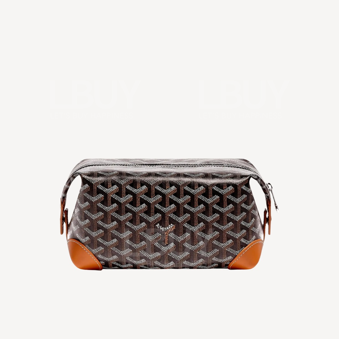 Goyard Bowling 25 Toiletry Bag Black and Brown