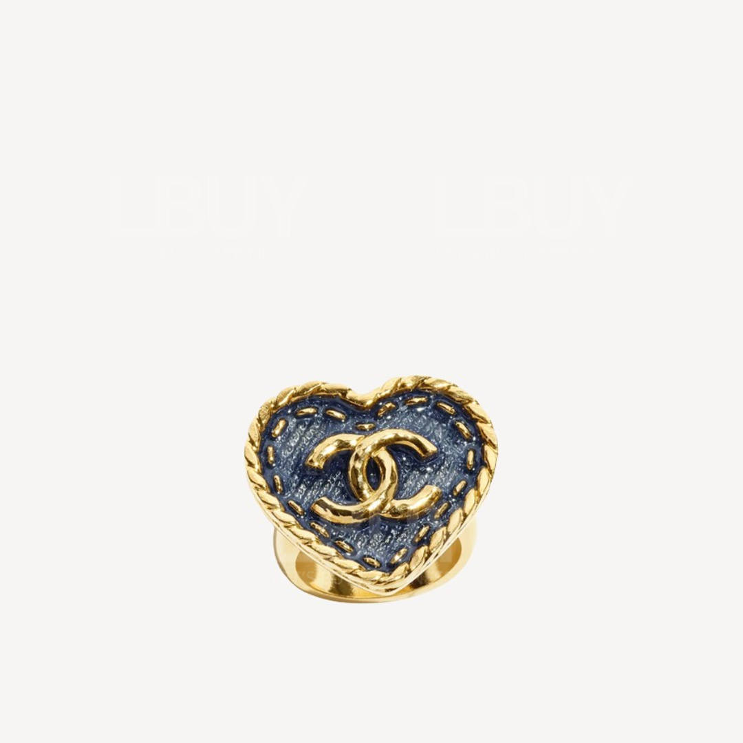 Chanel Blue Heart Ring ABC745