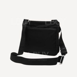 Prada Re-Nylon And Saffiano Leather Shoulder Bag Black 2VH119
