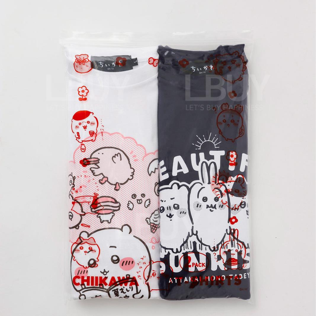 Chiikawa T-shirt Black and White Two Piece M size