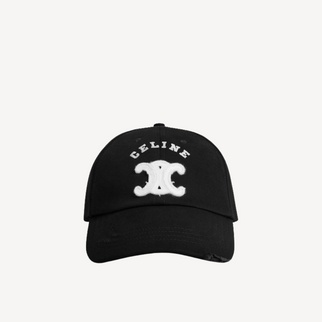 Celine Triomphe Cap In Cotton Twill Gabardine