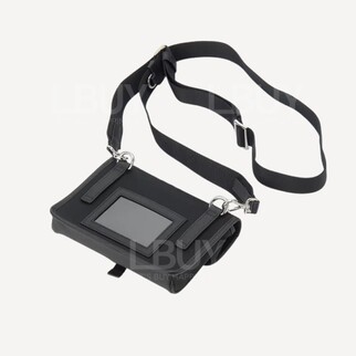 Prada Recycled Nylon & Saffiano Leather Phone Bag Black Rough Band