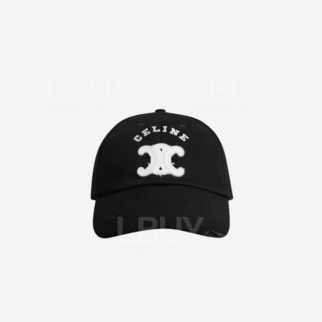 Celine Triomphe Cap In Cotton Twill Gabardine
